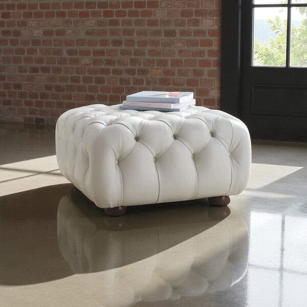 Belgravia Footstool 70x70cm Crest JMT Vele brilliant white - Afbeelding 2