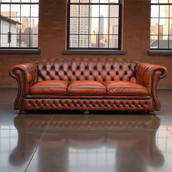 NR. 051 Chesterfield Blenheim 240cm 3.5 persoons Direct leverbaar - Afbeelding 2