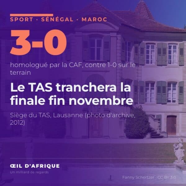 Le château de Béthusy à Lausanne, siège du Tribunal arbitral du sport qui rendra fin novembre sa sentence sur la finale de la CAN 2025