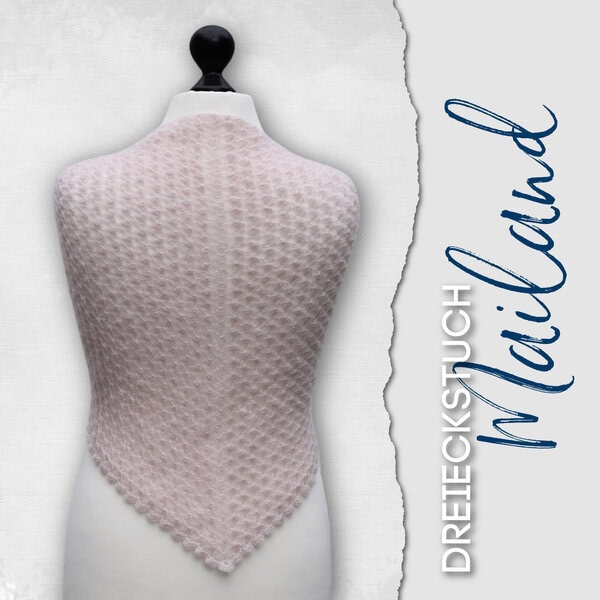 Elegantes Dreieckstuch MAILAND mit Reliefmaschen