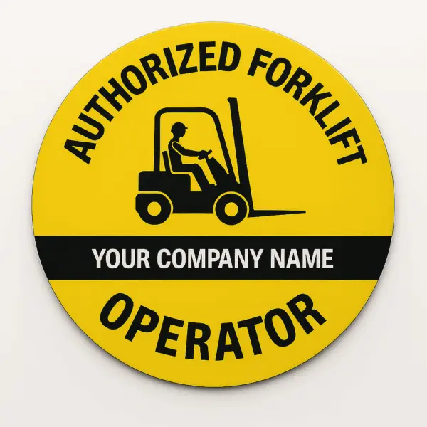 Forklift Certified Stickers for Hard Hats, 2″ Circle - Image 2
