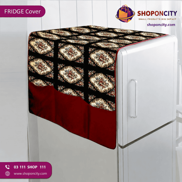 shopocity Elegant Printed Fridge Cover