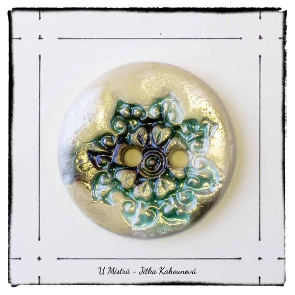 Knoflík ornament 5 cm