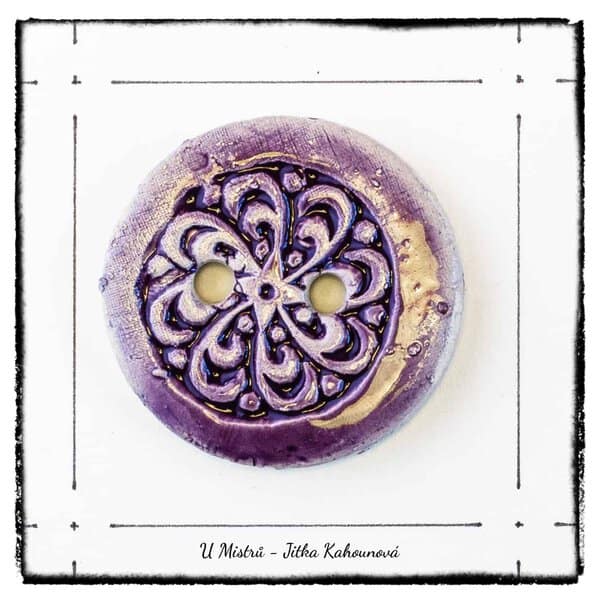 Knoflík ornament 5 cm