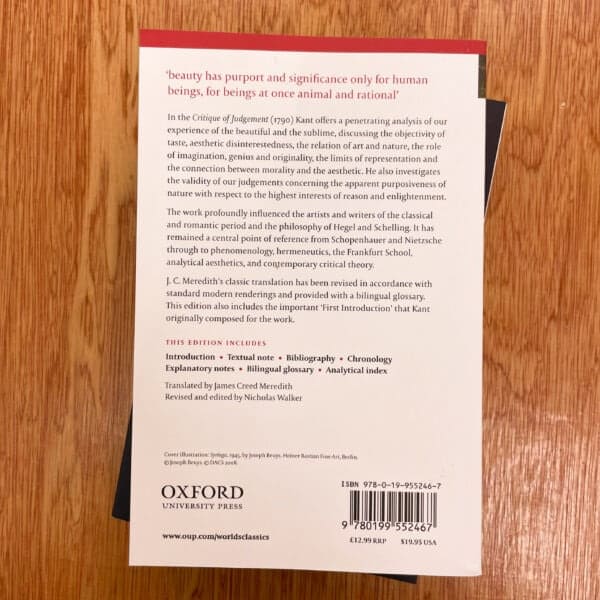 Critique of Judgement by Immanuel Kant - Image 2