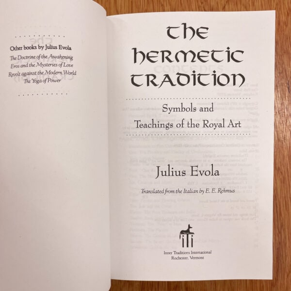 The Hermetic Tradition : Symbols and Teachings of the Royal Art by Julius Evola - Image 2