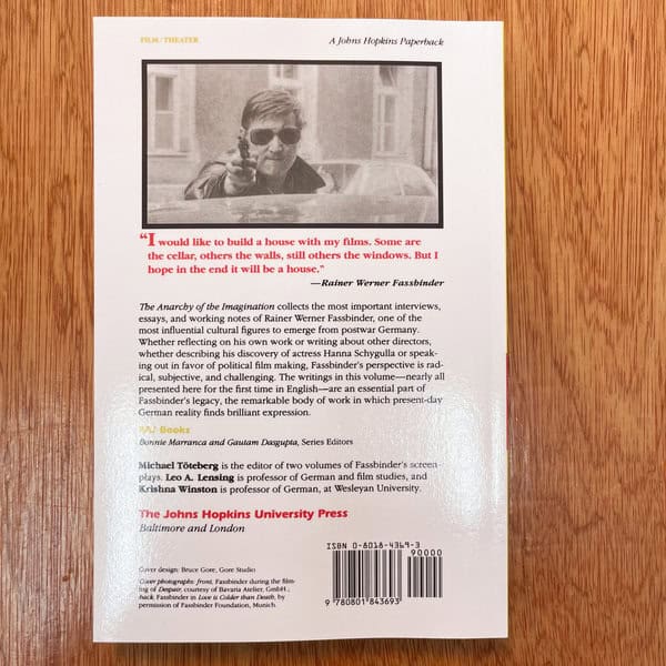The Anarchy of the Imagination : Interviews, Essays, Notes by Rainer Werner Fassbinder - Image 3