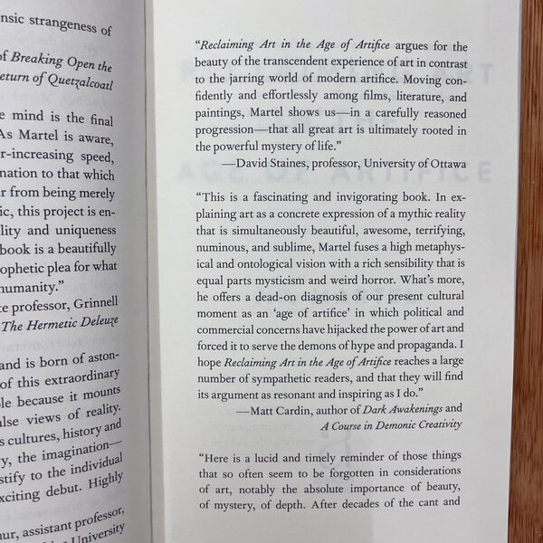 Reclaiming Art in the Age of Artifice by J.F. Martel - Image 3
