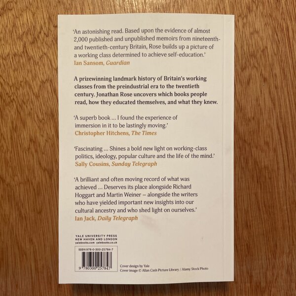 The Intellectual Life of the British Working Classes by Jonathan Rose - Image 3