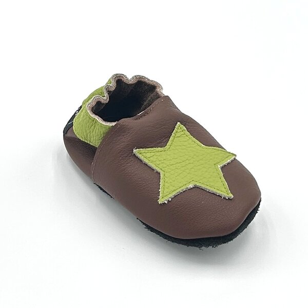 Lederfinkli "Stern" auf braun – Bild 2