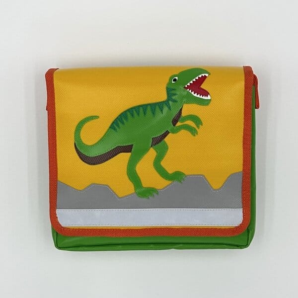 Kindergartentasche "T-Rex" gelb/grün – Bild 2