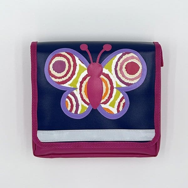 Kindergartentasche "Schmetterling" dunkelblau/pink – Bild 2