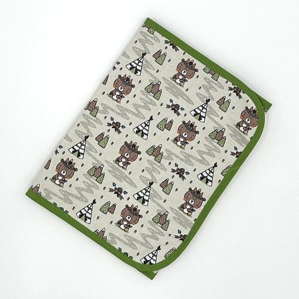 Windelbag "Indianerbär" beige/grün