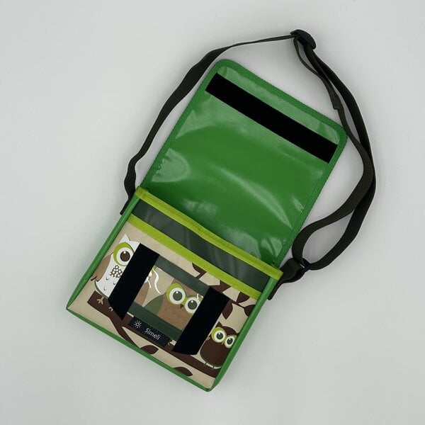 Kindergartentasche "Eulen" beige/grün – Bild 2