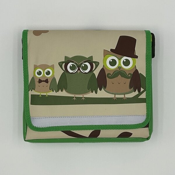 Kindergartentasche "Eulen" beige/grün – Bild 3