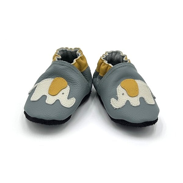 Lederfinkli "Elefant" auf dunkelgrau