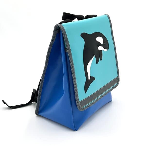 Kindergarten-Rucksack "Orca" blau/türkis