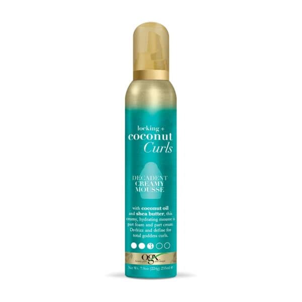 OGX Locking + Coconut Curls Decadent Creamy Mousse, 7.9 Ounce