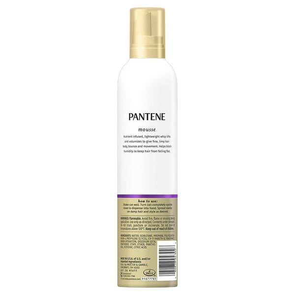 Pantene Pro-V Volume Body Boosting Mousse to Boost Fine, Flat Hair for Maximum Fullness, 6.6 oz - Image 3