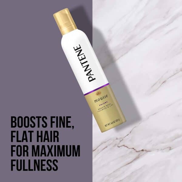 Pantene Pro-V Volume Body Boosting Mousse to Boost Fine, Flat Hair for Maximum Fullness, 6.6 oz - Image 4