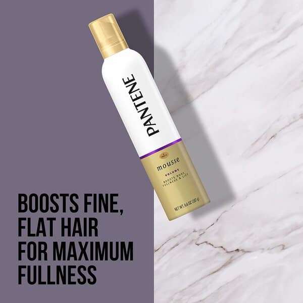 Pantene Pro-V Volume Body Boosting Mousse to Boost Fine, Flat Hair for Maximum Fullness, 6.6 oz - Image 4