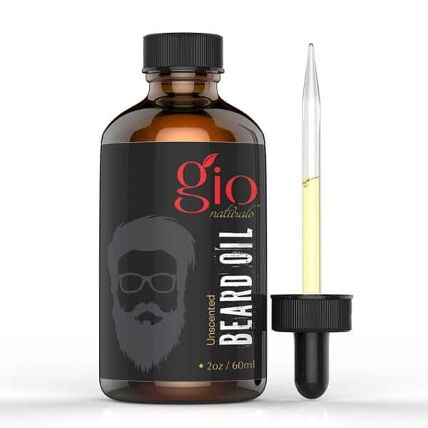 Unscented Beard Oil & Leave-In Conditioner 2 oz- Grow a Thick Full Beard! 100% Pure Moisturizes Beard Hair and Skin, Eliminates Itching and Beardruff