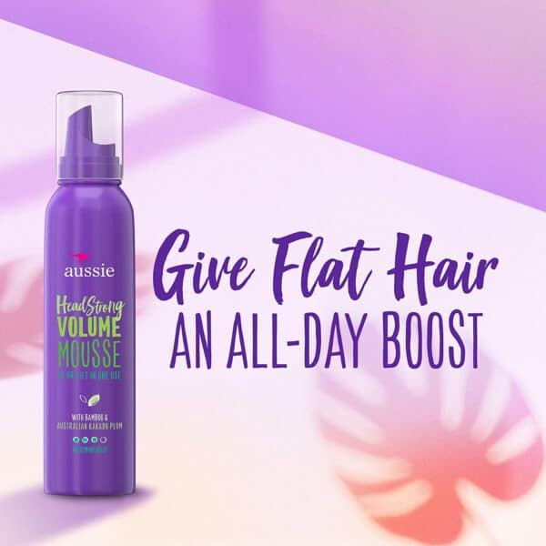 Aussie Mousse, with Bamboo & Kakadu Plum, Headstrong Volume, For Fine Hair, 6 fl oz, Triple Pack - Image 4