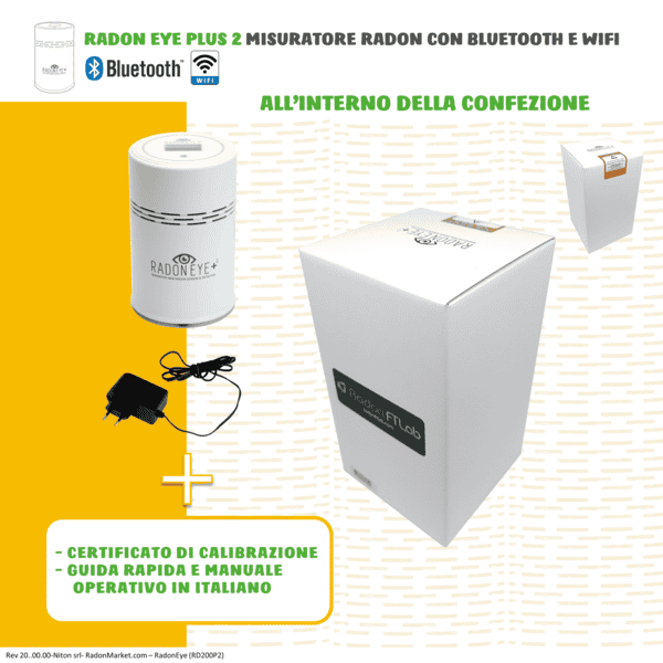 Noleggio - RadonEye Plus2 (Bluetooth & Wifi) - Rilevatore Gas Radon, Versione Internazionale in Bq/m3 - immagine 7