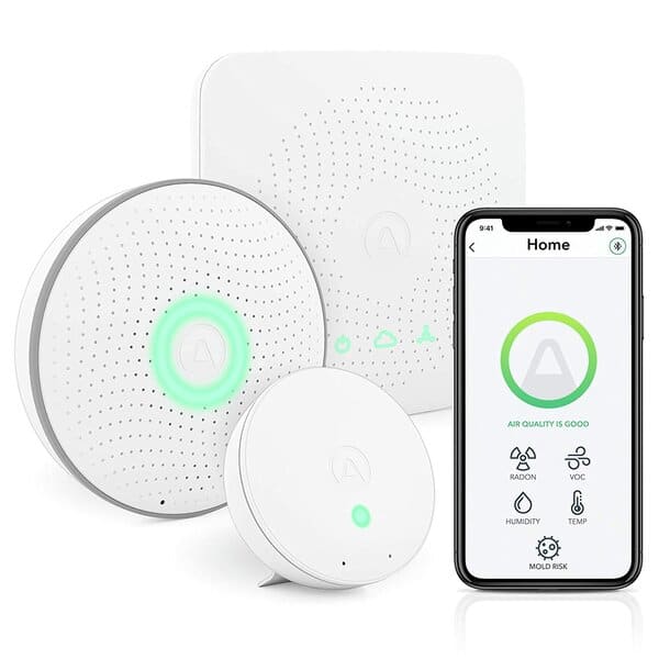 Airthings House Kit, sistema di monitoraggio della qualità dell'aria interna e Radon, multi-room