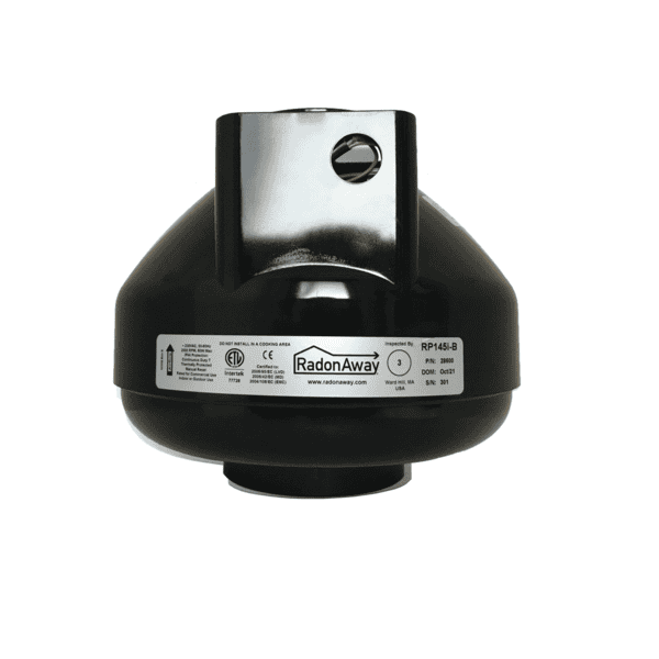 Aspiratore di Radon - RadonAway RP145i Radon Fan Pro Series - Nero