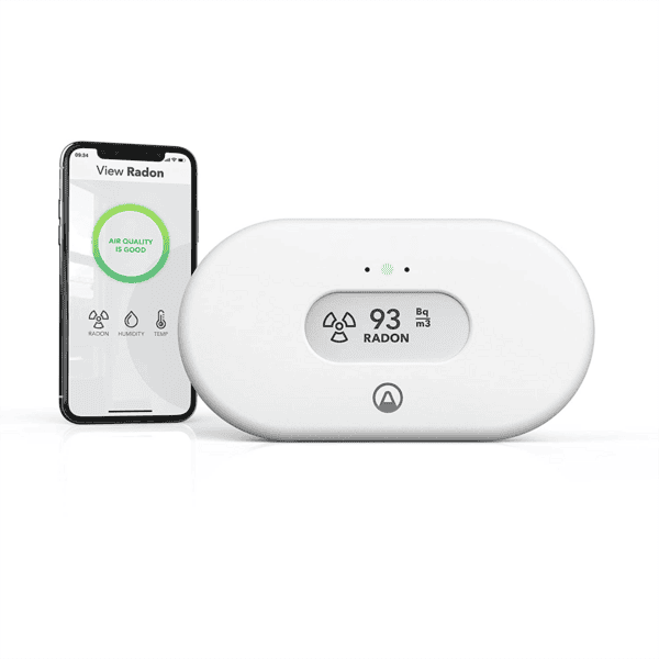 Airthings View Radon - Radon Monitor with Humidity & Temperature Detector, Mobile APP, WiFi, Alerts & Notifications