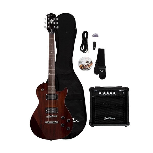 Guitarra Eléctrica WASHBURN WIN14WAPAKE-A-U Pack Nogal Manchado WASHBURN - Guitarras. Compra online con garantía.