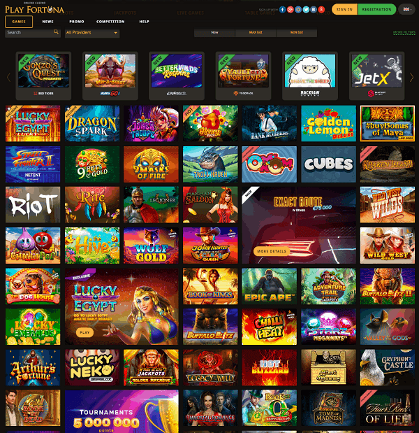 New Online Casino Games @ PlayFortuna.com