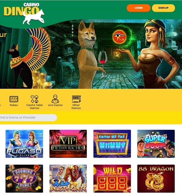 Dingo Casino free spins, bonus codes, promotions, review