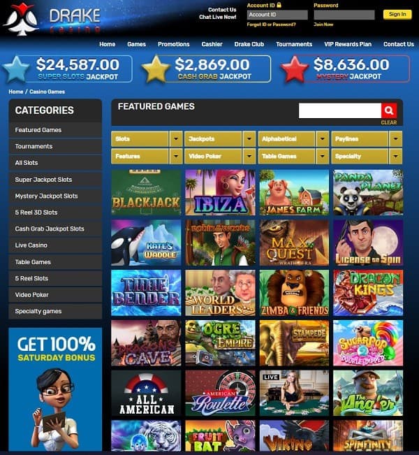 Drake Casino Online & Mobile