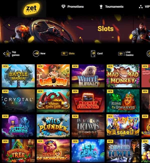 Zet Casino play to win jackpots