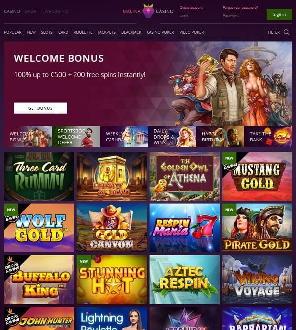 Malina Casino Review