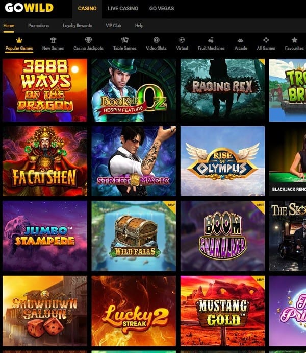 GOWILD Casino free play games