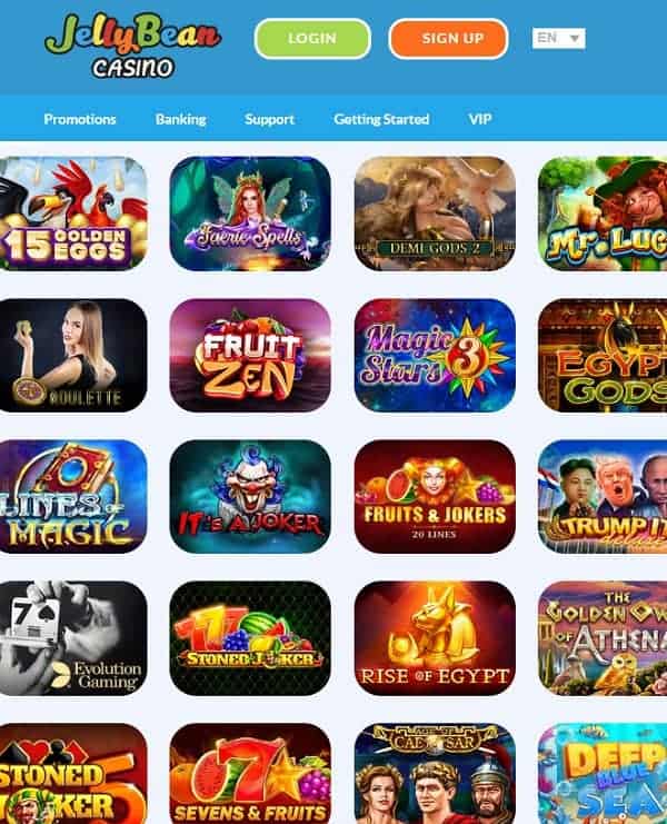 Jelly Bean Casino Review 50 free spins and 200% up to €1000 bonus