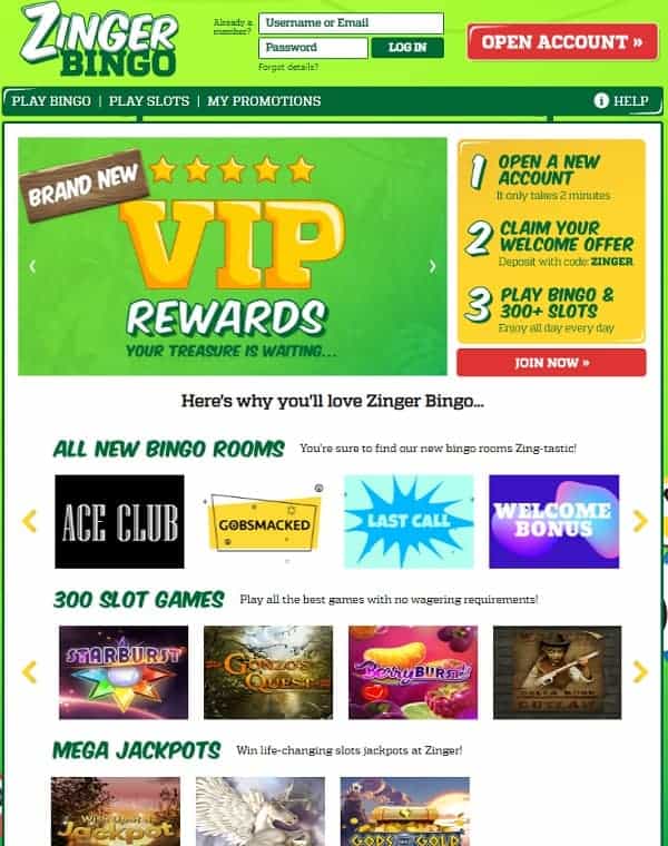 Zinger Bingo Casino Review: 10 free spins and £70 bonus (no wagering)