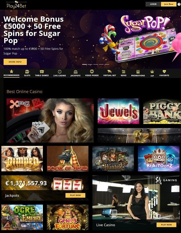 50 free spins and 5000 EUR welcome bonus 