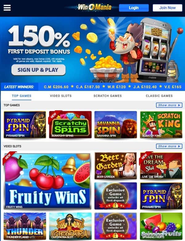 Winomania Casino UK review