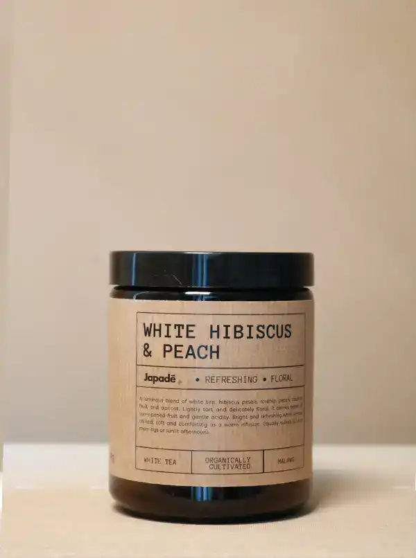 Thé Blanc Hibiscus & Pêche Africain — 100g – Image 2