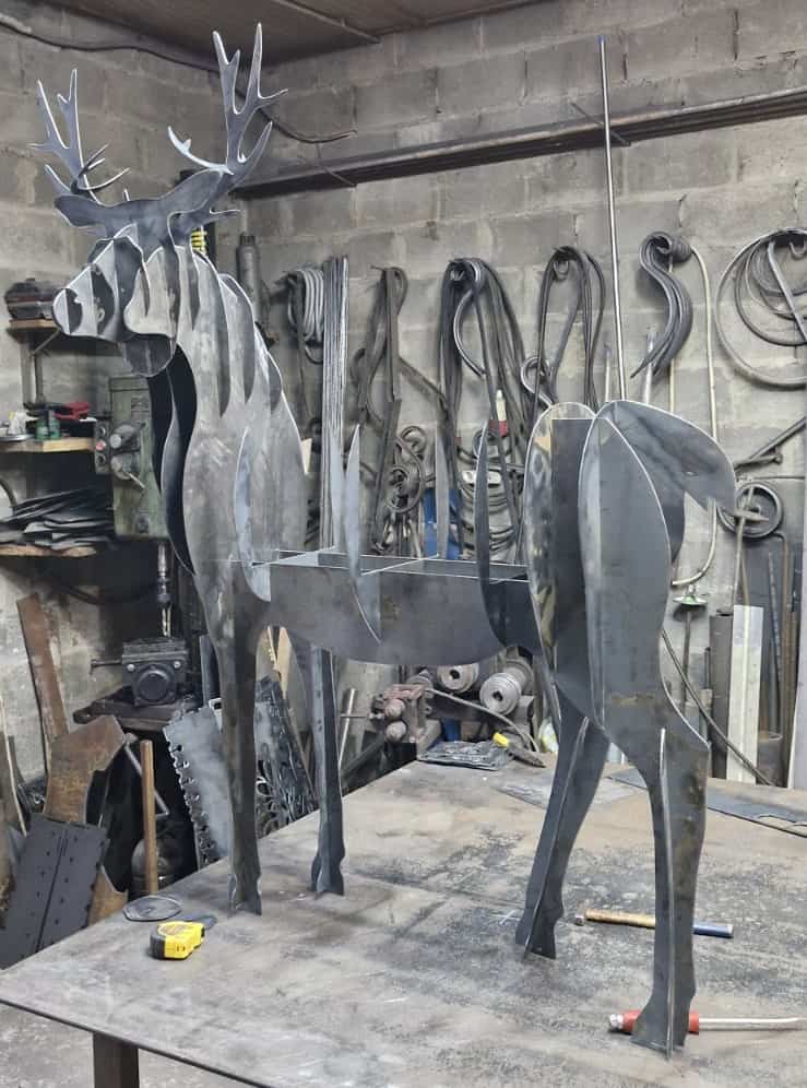 Мангал в виде животного – "Олень" Чертеж для лазерного станка DXF и DWG