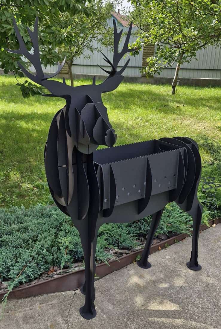 Мангал в виде животного – "Олень" Чертеж для лазерного станка DXF и DWG