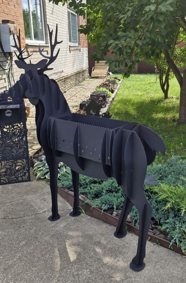 Мангал в виде животного – "Олень" Чертеж для лазерного станка DXF и DWG