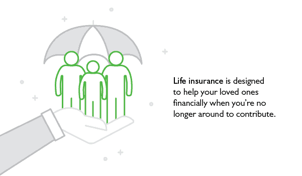 Blog Illustration, "Life insurance is designed to help your loved ones financially when you're no longer around to contribute."