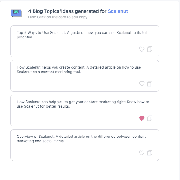 Scalenutの使い方・AIで記事を自動作成する方法を解説【使用者レビュー】 Scalenut ブログトピック