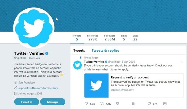 get verified on twitter