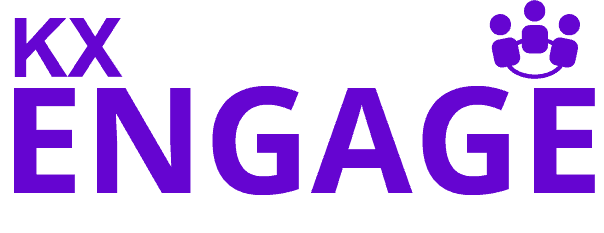 KxEngage logo in purple, representing a mobile student engagement app for residence life teams, emphasizing community and support for students.